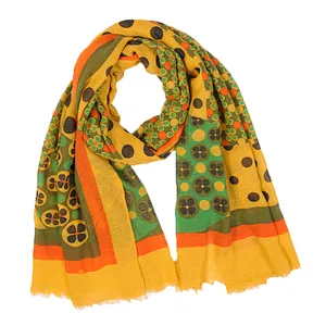 Retro style fashion circles printed scarf