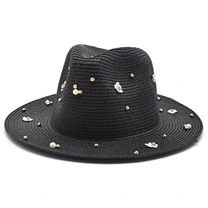 2016 Top sale wholesale striped floppy hat bowler straw hat