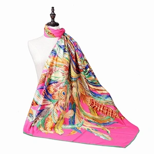 New Products Muslim Jersey Hijabs Shawl Women'S Square 100% Real Silk Scarf
