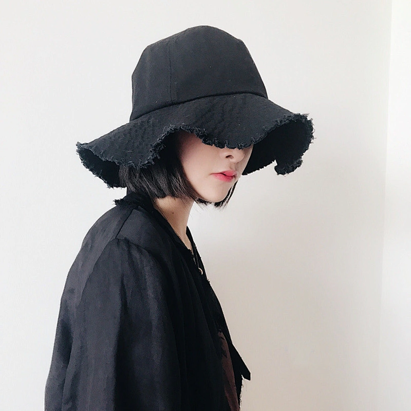 Ningbo Whole Black 2018 Wide Big Brim Women Girls Hat Summer Cotton Hat Dress Panama Hats For Women Ladies Sun Beach Caps