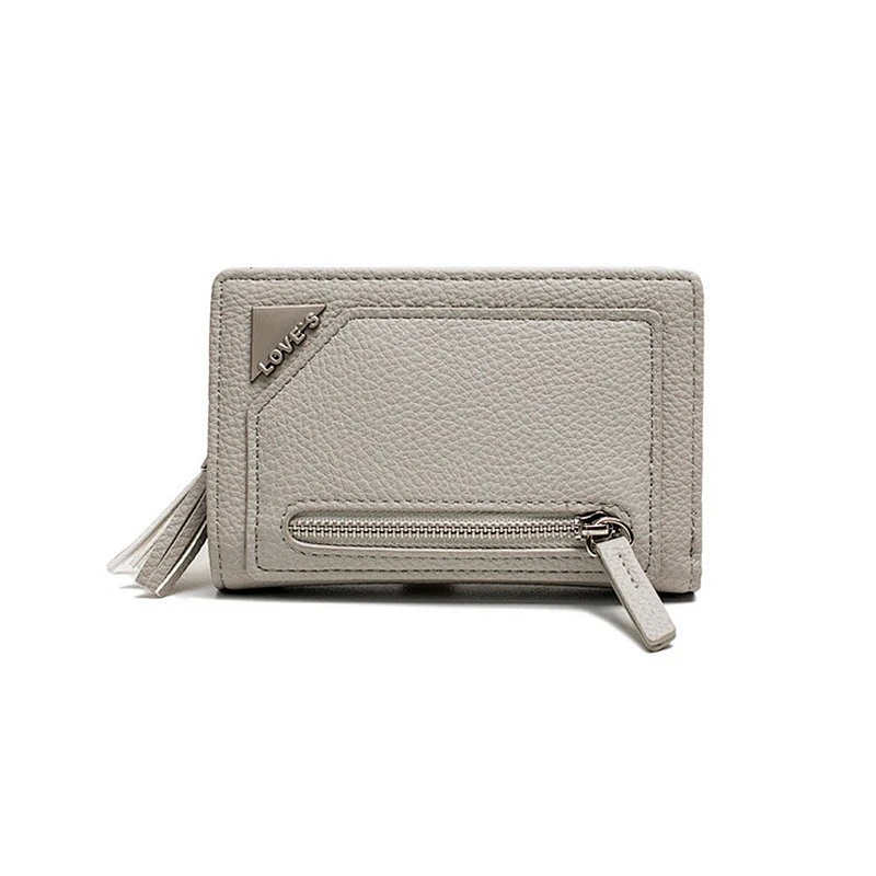 Short Wallet Ladies Small Women Fresh Foldable Leather Coin Purse Leather Wallets