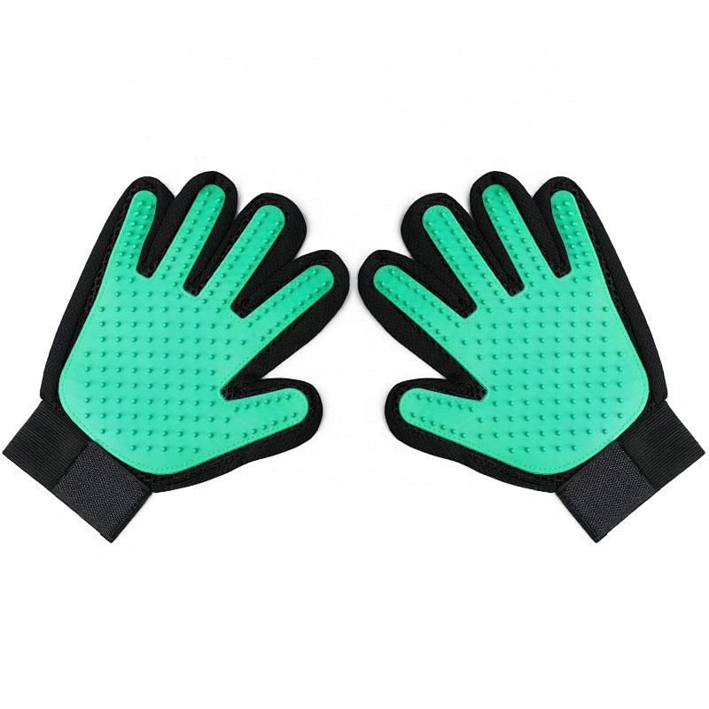 Pet Grooming Gloves Massage Tool Hair Remover Dog Cat Cleaning Brush Magic Glove