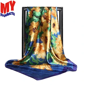 Beaded hijab scarf black square silk scarf camel plaid scarf