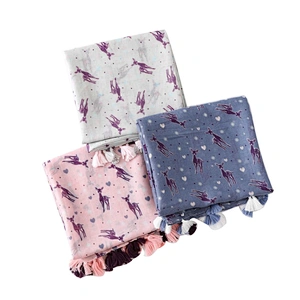New style colorful deer print pattern lady's scarf