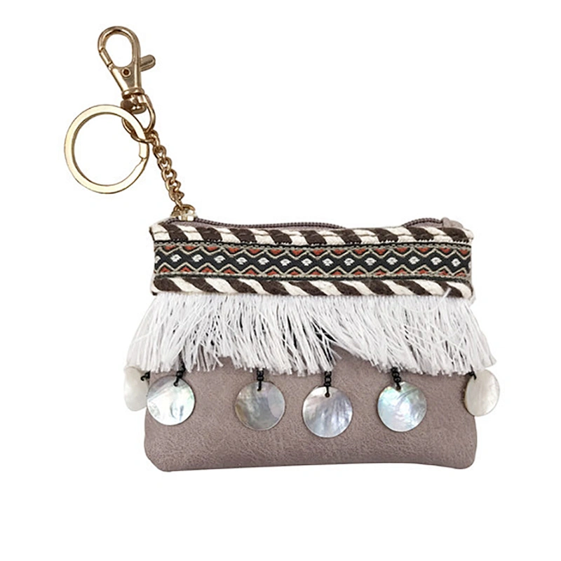 Sling Tassels Bag Mini Purse Women Zipper Custom Leather Coin Purse