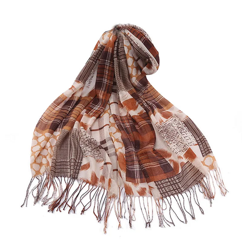 Stylish classic plaid  shawl fashion scarf for woman