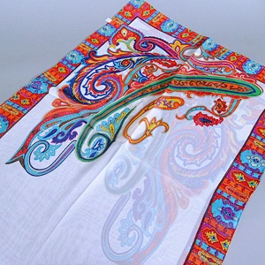 Hot Sell Crochet Patterns Printed Tribal Scarf Ladies Cotton Scarves