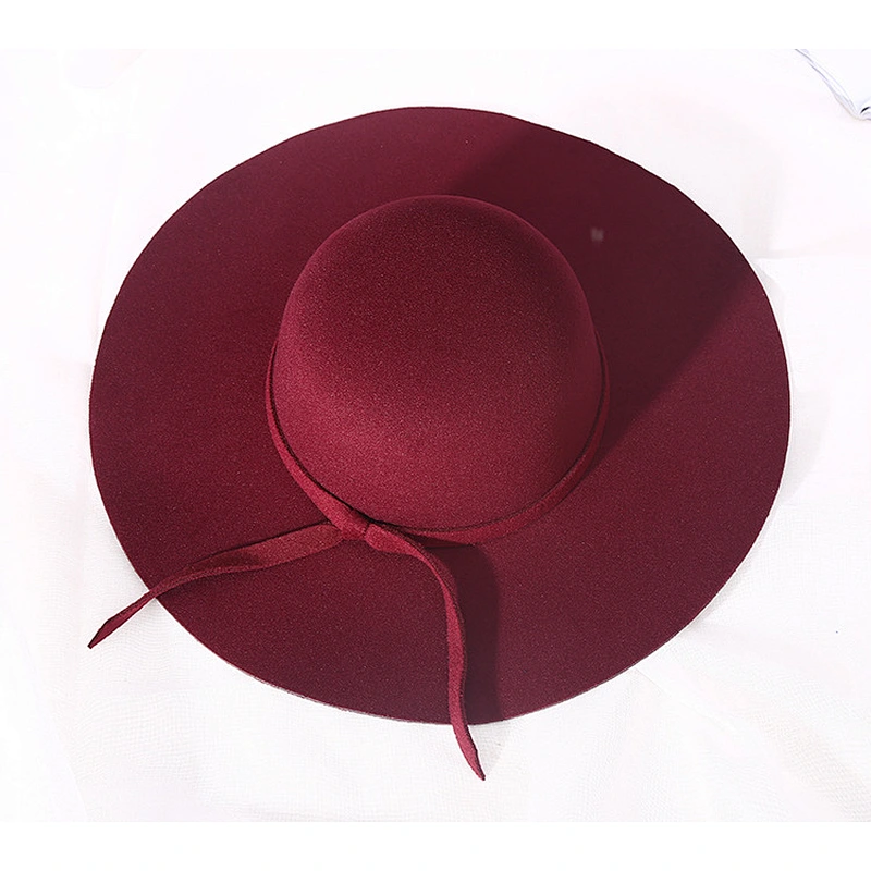 wool felt Fedora hat with strape for men and women band winter hat