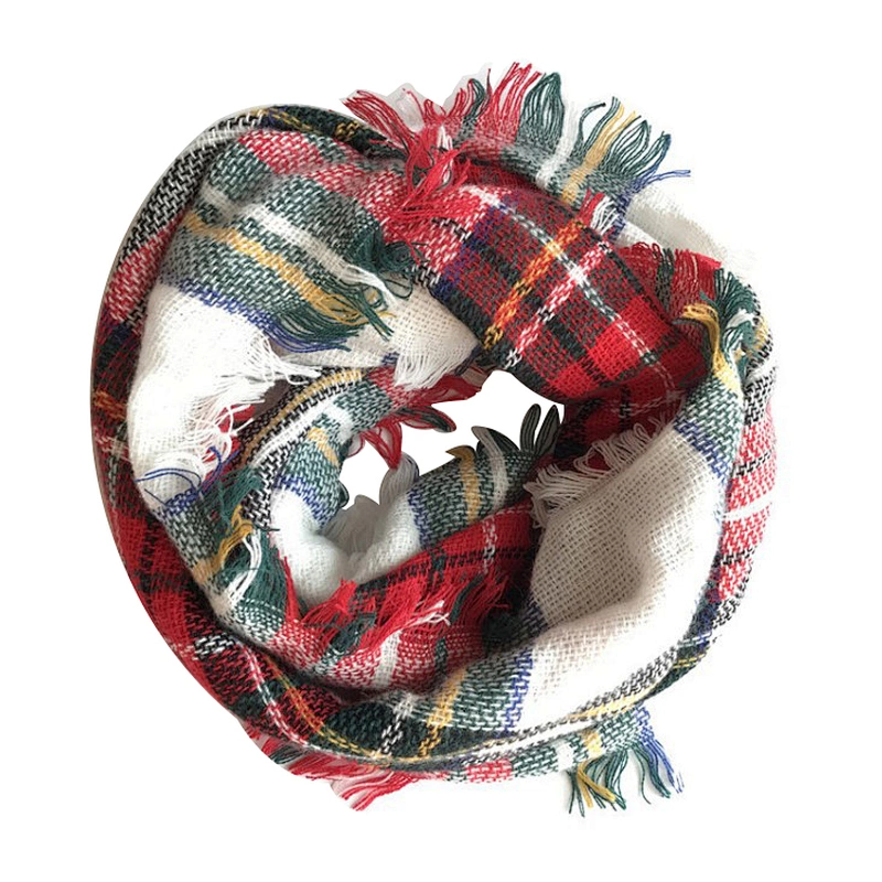 Autumn and winter plaid scarf fashionable colorful plaid scarf