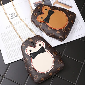 New cartoon design chian shoulder bag fashion girls leather messenger bag