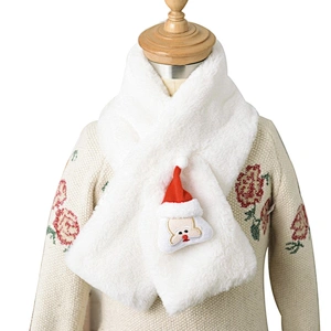Autumn and winter children's scarf christmas Santa Claus creative cartoon pattern warm scarf