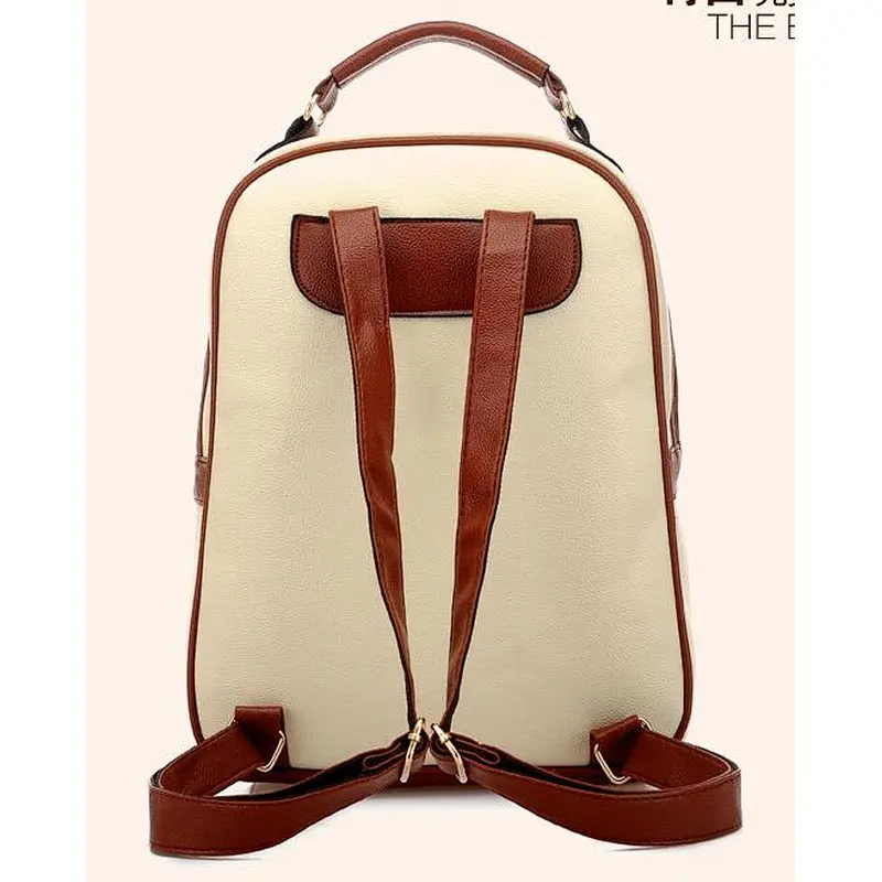 Fashion Style Custom Vintage Color Pattern PU Leather Women Backpack
