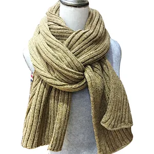 Thickened winter knitted wool scarf warm long neck scarf