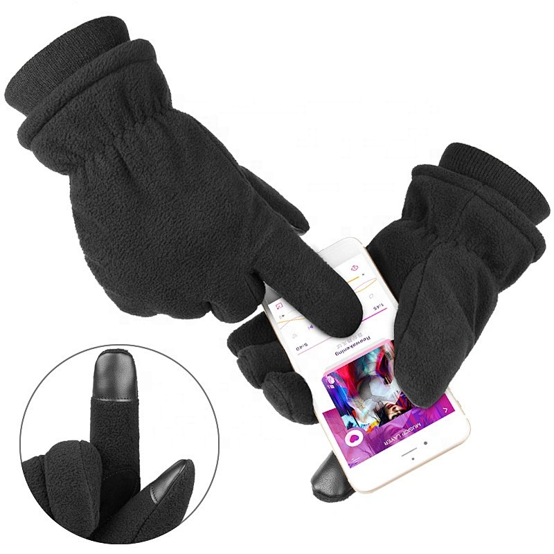 Unisex Touch Screen Phone Windproof Gloves Winter Warm Polar Fleece Gloves
