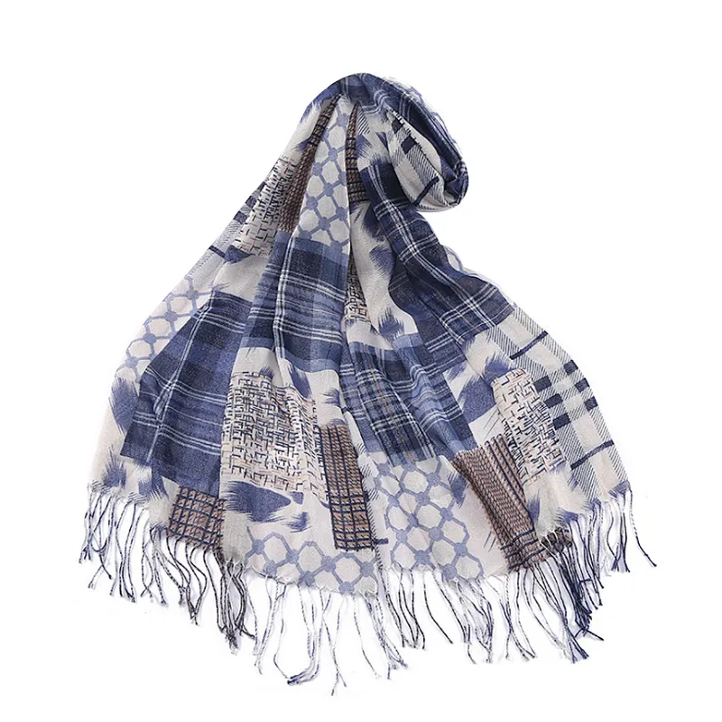 Stylish classic plaid  shawl fashion scarf for woman