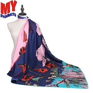 2017 fashion muslim malaysia hijab manhattan scarf co floral infinity scarf silk scarf bound