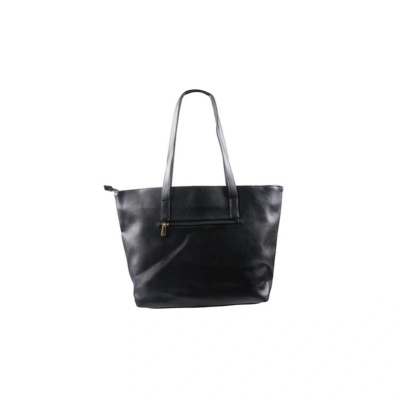 Factory Wholesale Lady Black Leather Handbags With Tassel