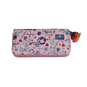 China Wholesale Custom Print Zipper Around Wallet Leather Woman