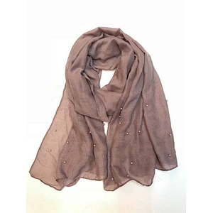 New design satin embossed with pearls women scarf