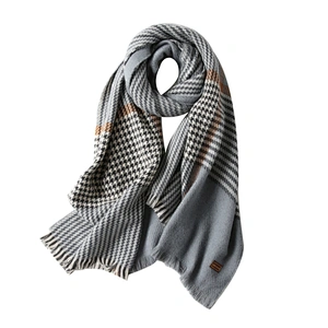 New style checked scarf autumn and winter warm woman's scarf
