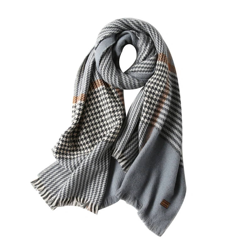 New style checked scarf autumn and winter warm woman's scarf