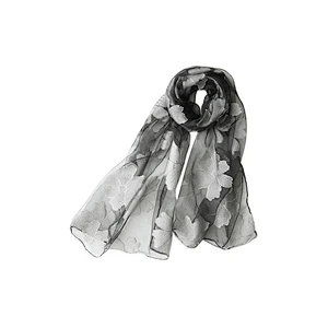 Hot sale fashion embroidered chiffon ladies scarf beach towel elegant scarves women