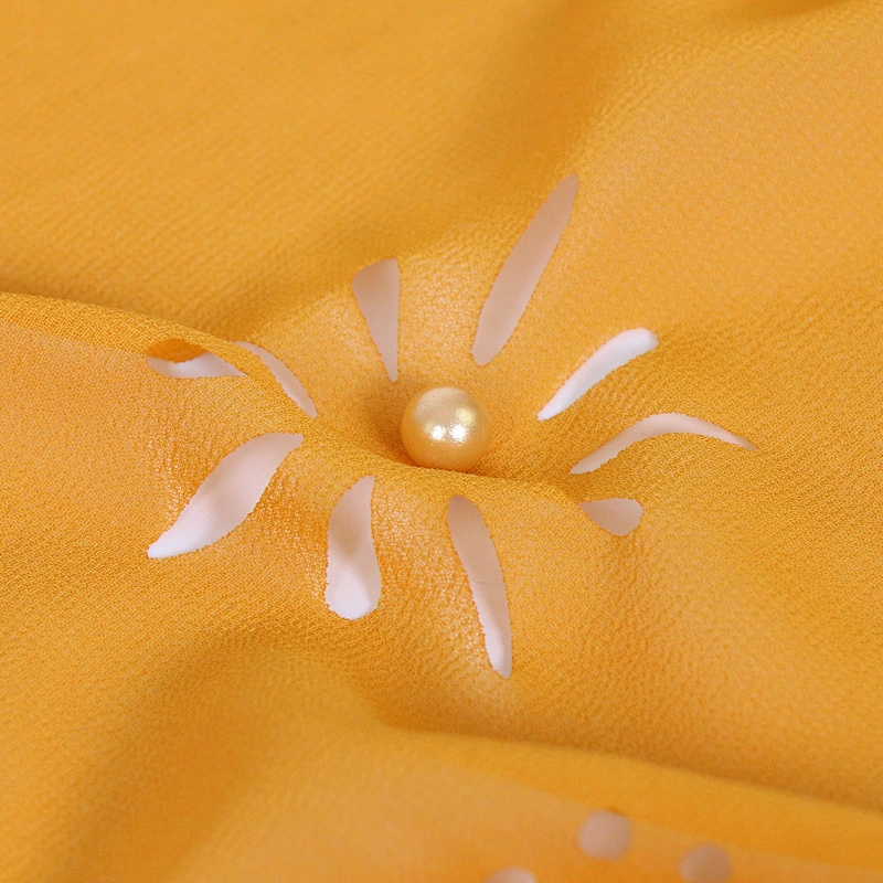 Wedding hijab designs orange black scarf silk jacquard scarf
