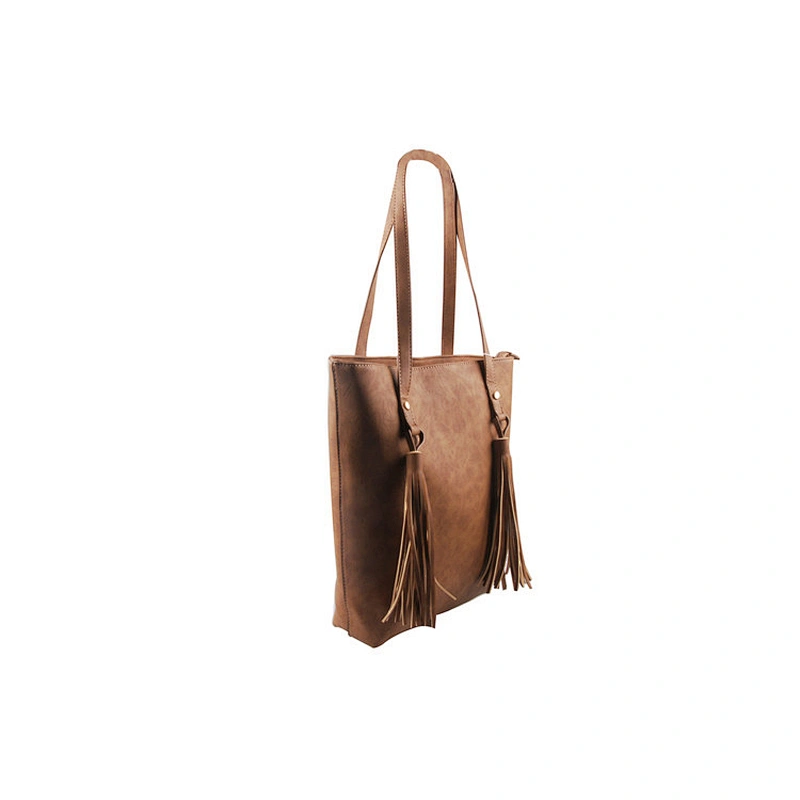 PU Leather Women Handbags Tote Bag With Tassels