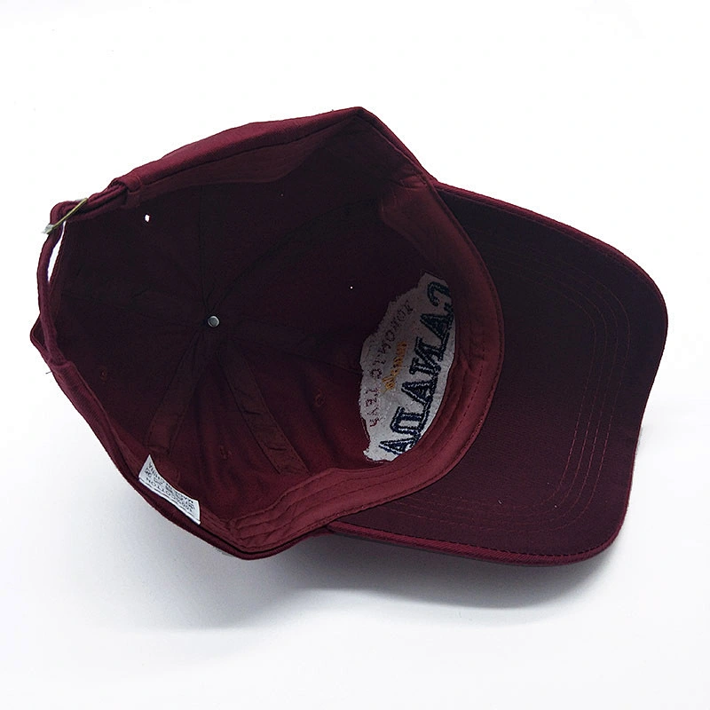 OEM promotional metal buckle 3d embroidery black canada flag baseball cap hats