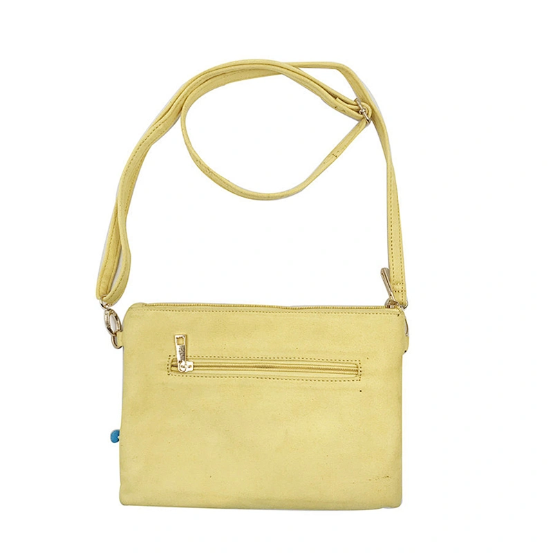 New Products Zipper Pocket Lemon Yellow Ethnic Style Crossbody Bag Women