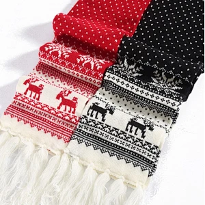 Christmas snowflake elk thickened wool couple warm scarf neck