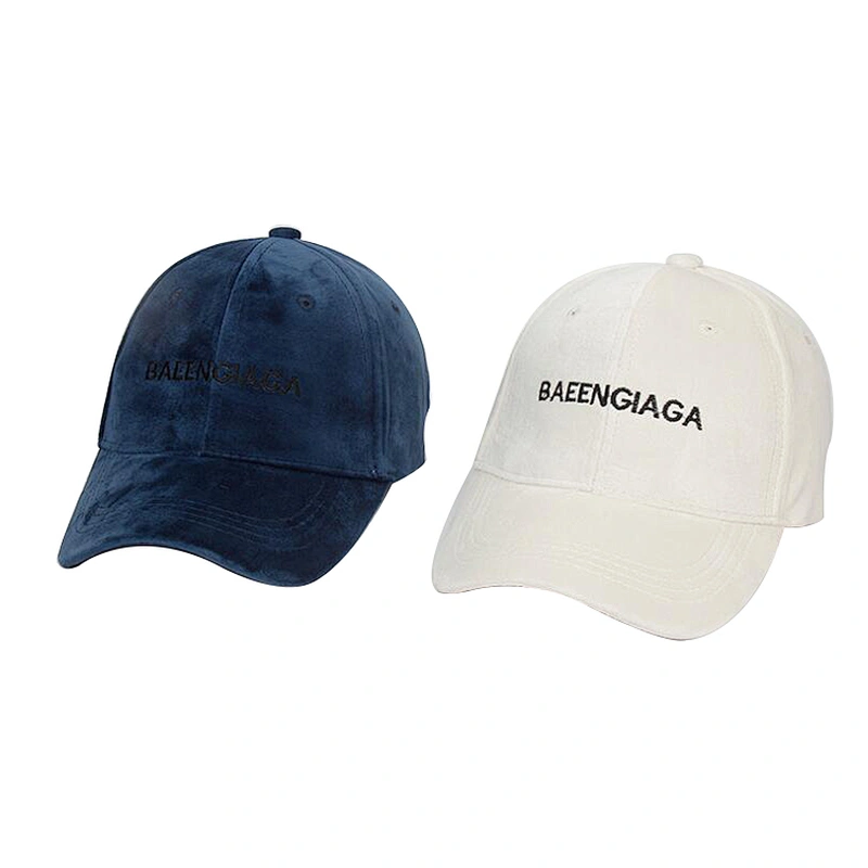 Low MOQ Autumn and Winter Warm Solid Color Gold Velvet Unisex Soft Trend Couple Hip Hop Hat Baseball Cap