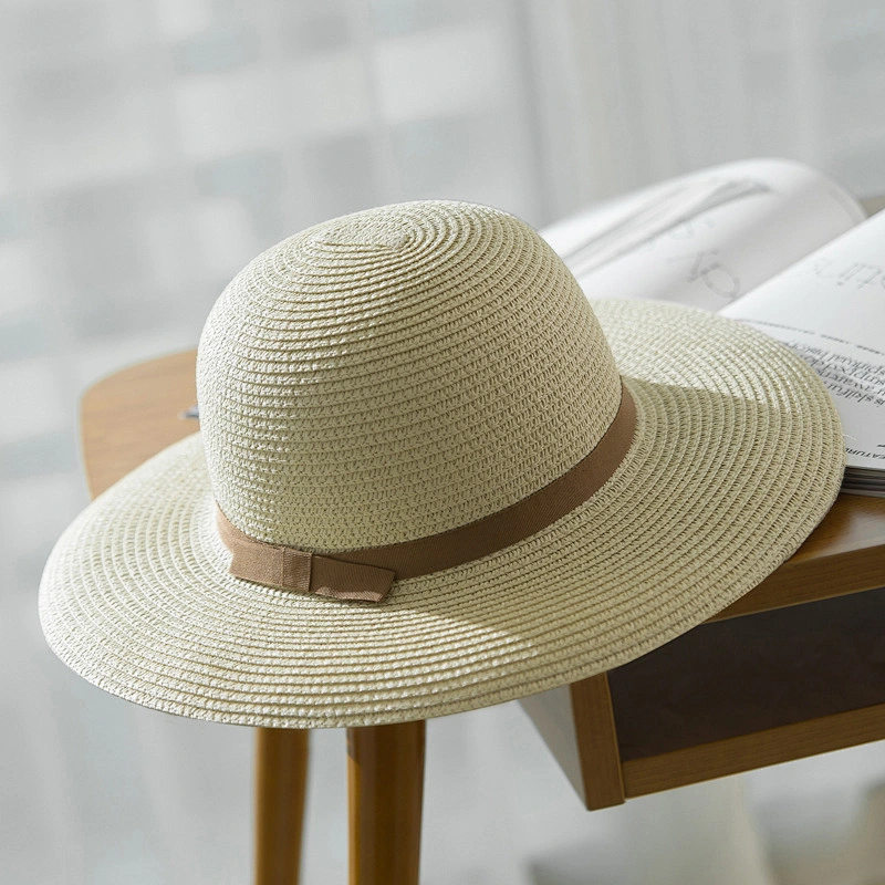 Wholesale Fashion Cheap Floppy Beach Summer White Wide Brim Women'S Man Church Juzz Felt Fedora Panama Sun Paper Straw Hat