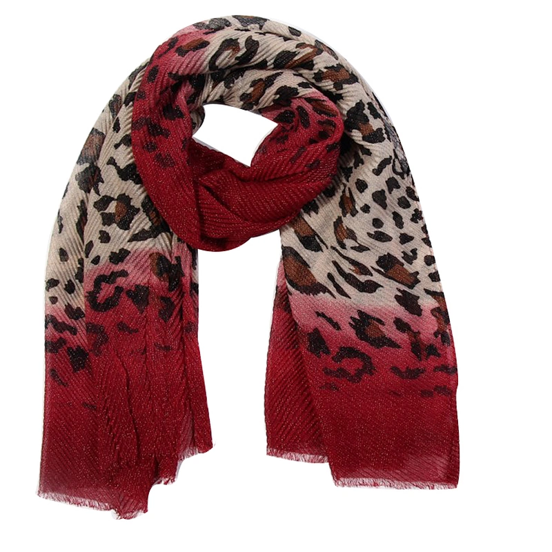 Autumn and winter new fashion  leopard silk print shawl warm scarf