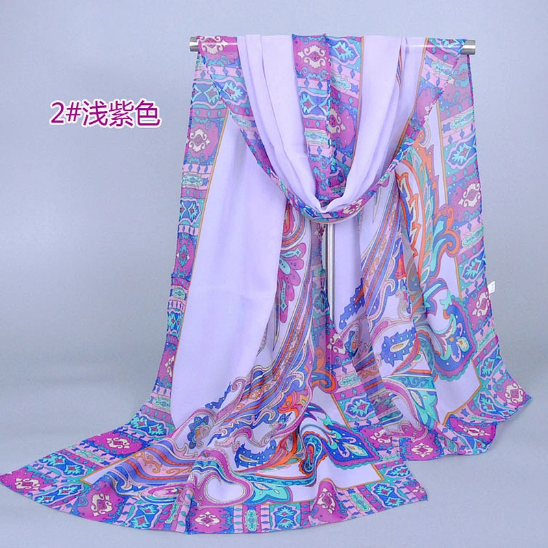 Hot Sell Crochet Patterns Printed Tribal Scarf Ladies Cotton Scarves