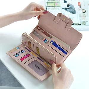 2019 New Fashion Leather Woman/Girls Credit card Wallet Long Wallet