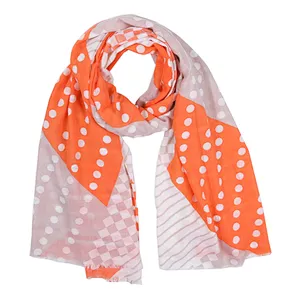 Retro style fashion twill dot tie dyeing shawl  scarf