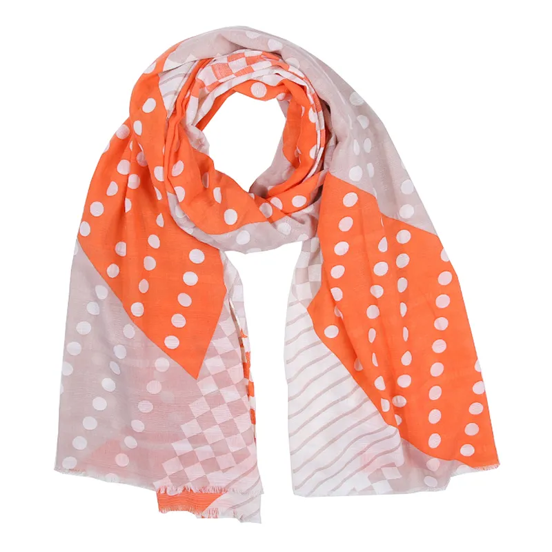 Retro style fashion twill dot tie dyeing shawl  scarf