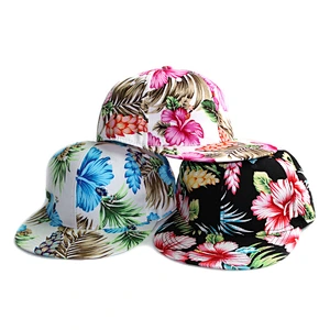 Adult & Kids Fashion Custom Flower Printing Hip Hop Hats Summer Caps Snapback Cap