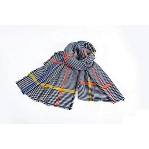 Colorful plaid fashion scarf women autumn and winter fringe patchwork warm neck shawl