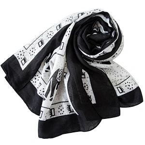 Autumn and winter elephant printed  oversized shawl versatile beach sunshade women's scarf