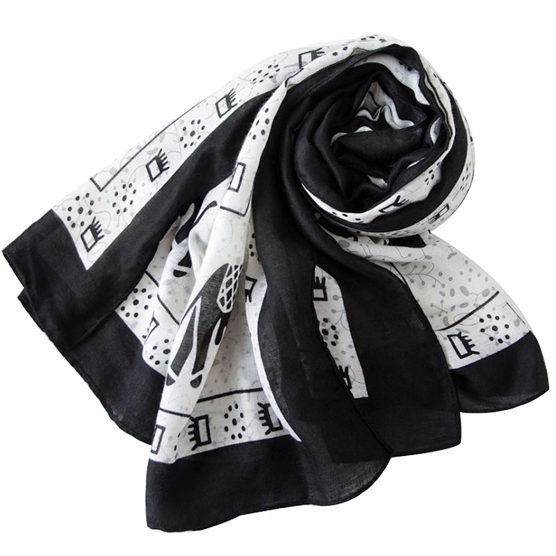 Autumn and winter elephant printed  oversized shawl versatile beach sunshade women's scarf