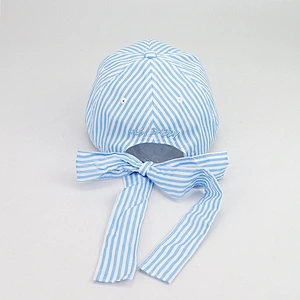 Sorority Hat Southern Monogrammed Seersucker Baseball Cap With Bow Made Yiwu