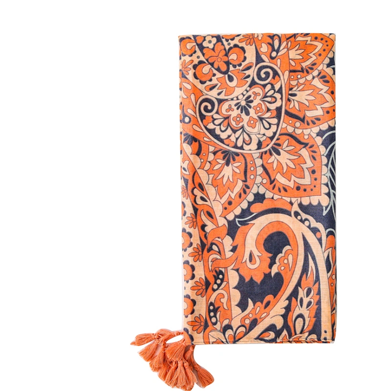 Artistic style women's long  floral patterns scarf