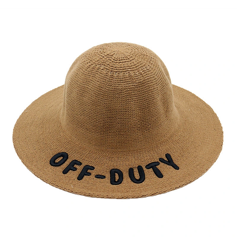 Beach Decorative Wide Brim Paper Sun Women Straw Hat