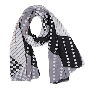 Retro style fashion twill dot tie dyeing shawl  scarf