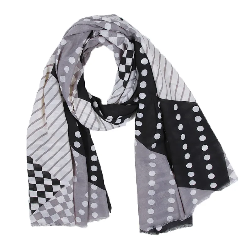 Retro style fashion twill dot tie dyeing shawl  scarf