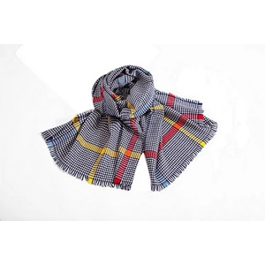 Colorful plaid fashion scarf women autumn and winter fringe patchwork warm neck shawl