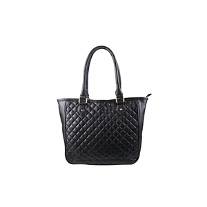 Women Leather Shopping Travel Bag Black Tote Bag Handbag For Lady