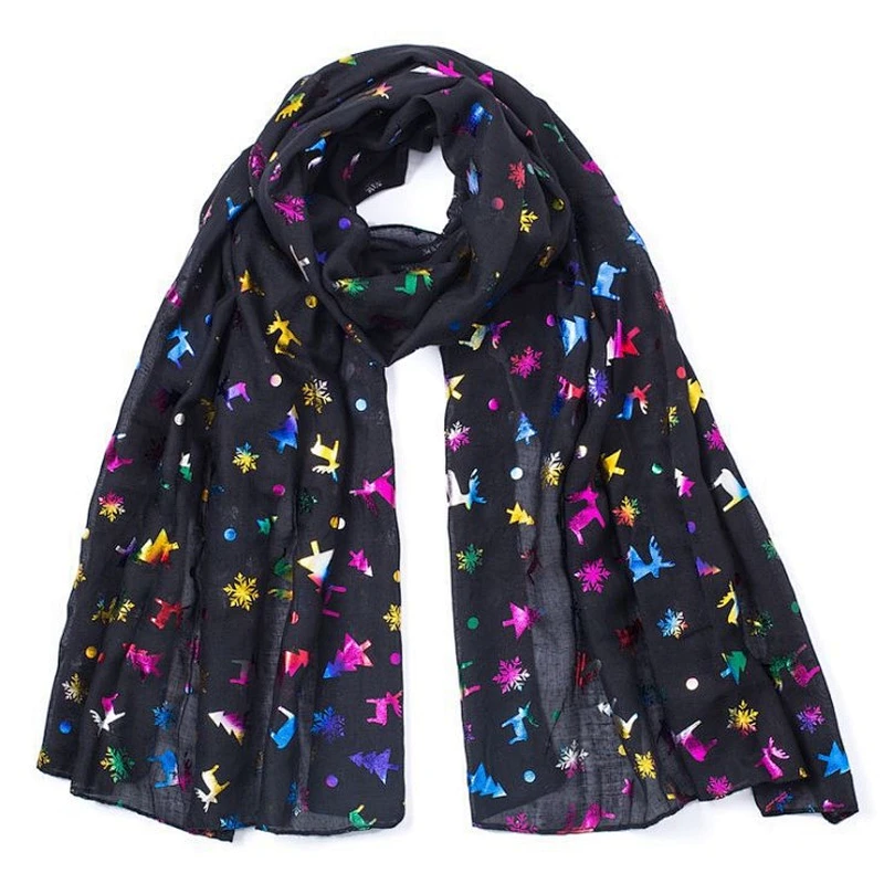 New autumn and winter Christmas fashion  tree printed scarf
